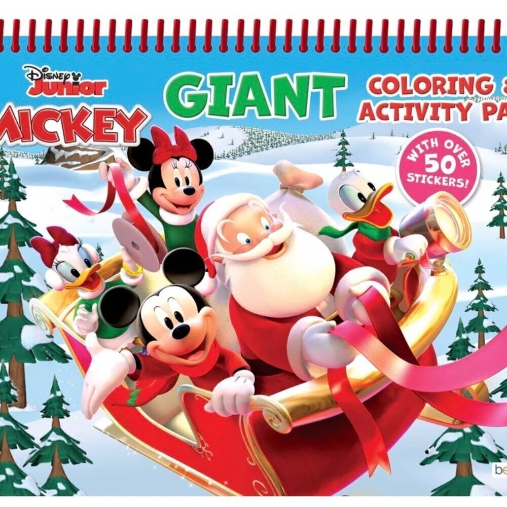 Bendon Disney Jr. Mickey Giant Activity And Coloring Pad Stickers Ages 3+